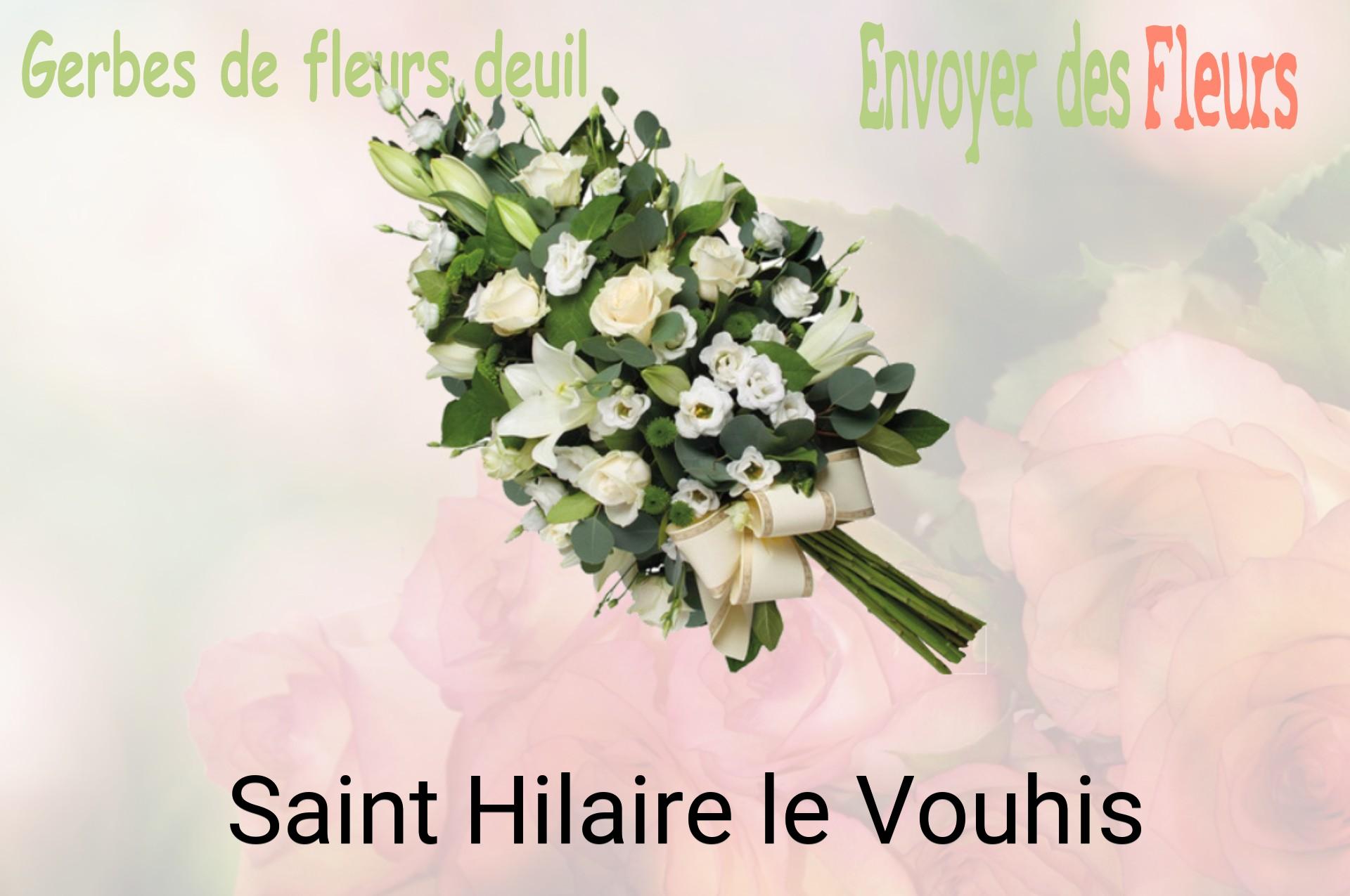 Gerbe de fleurs de deuil livrée à Saint-Hilaire-le-Vouhis